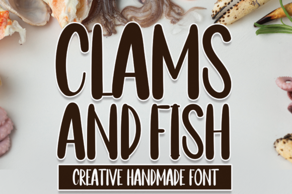 Clams and Fish Font for Creative Projects