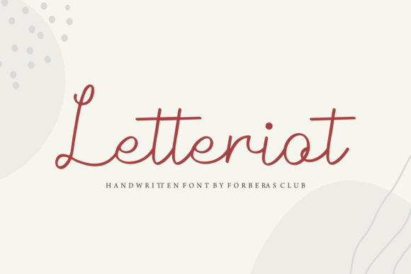 Letteriot: A Fancy Font for Web Design